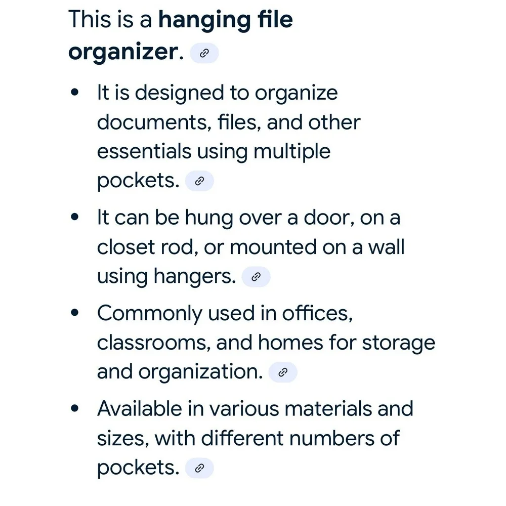 12 Pocket‎ Hanging file folder Door Hanger 55in x 14in black
